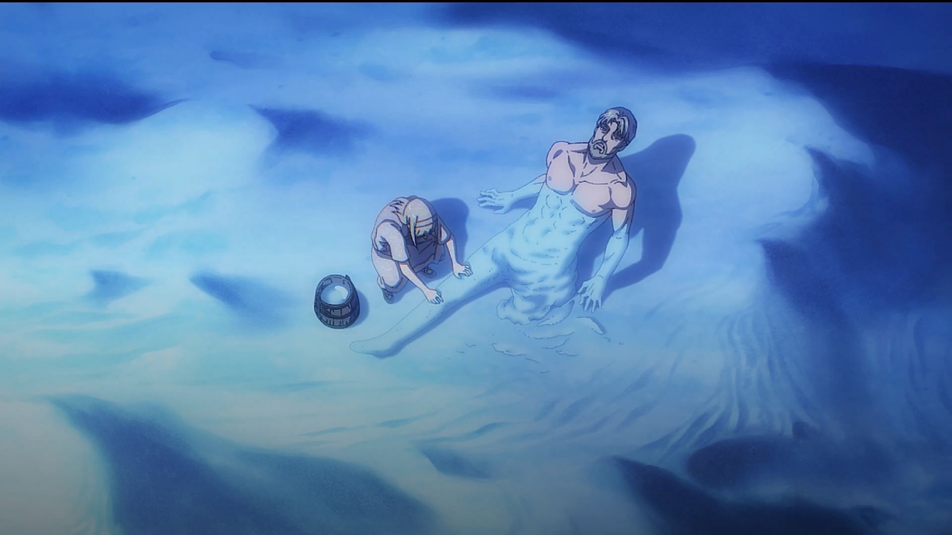 Ymir fixing up Zeke's body (Image via MAPPA)